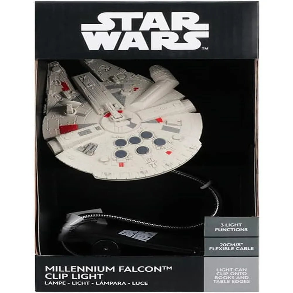 Paladone Star Wars Millennium Falcon, lámpara lectura clip