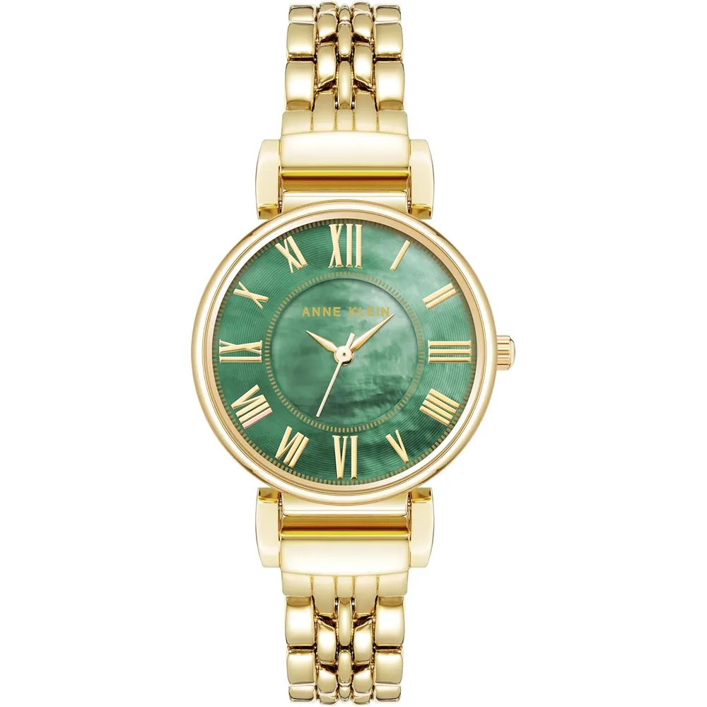 Anne Klein AK/2159SVSV reloj para mujer | 30 mm - Gold/Verde Esmeralda