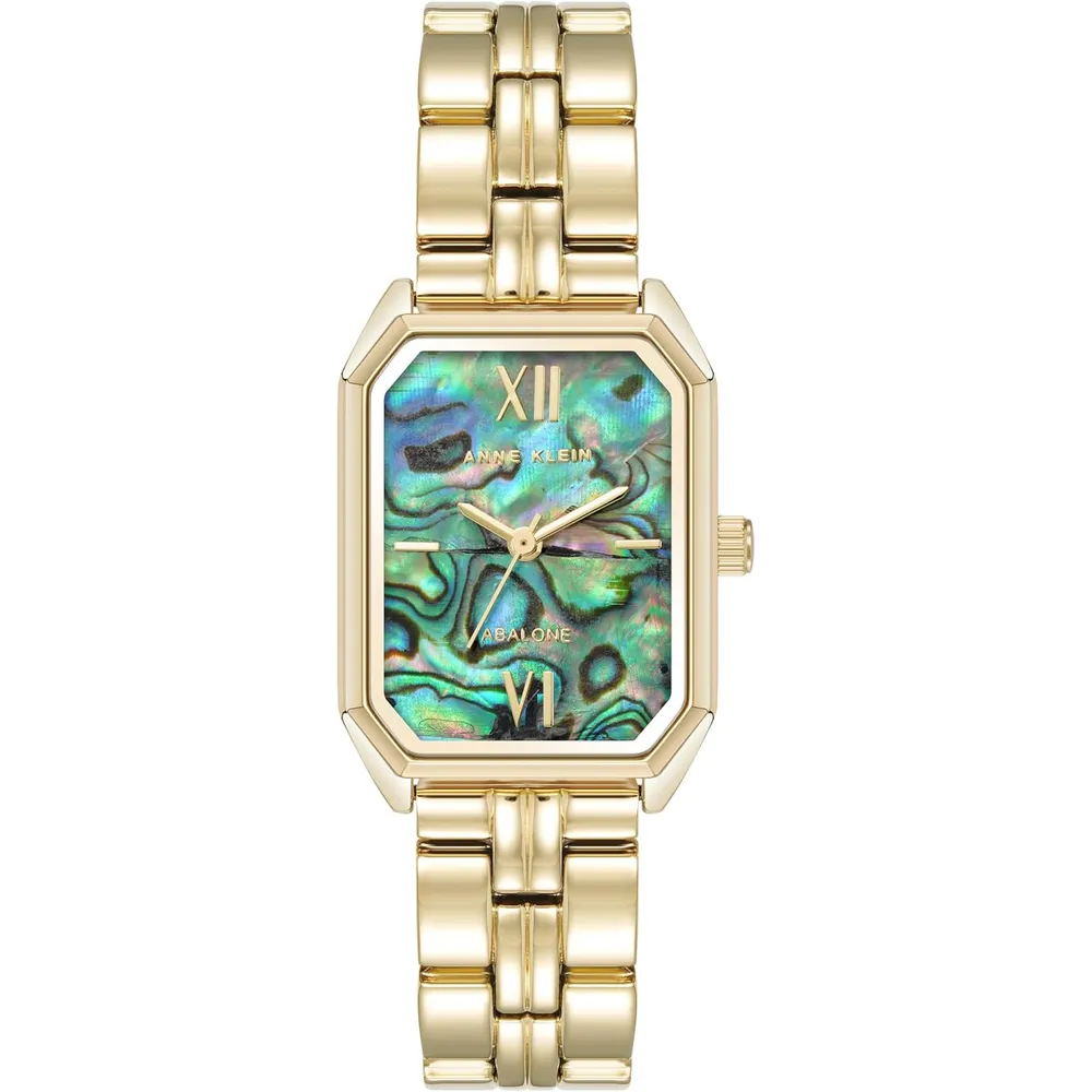 Anne Klein AK/3774BKGB reloj femenino con brazalete | 24 mm - Oro/Abalone