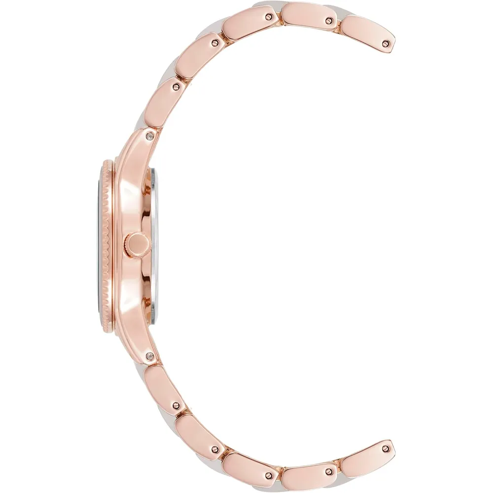 Anne klein AK/3212LPRG reloj de pulsera de resina | 30 mm - Oro rosa/Gris topo