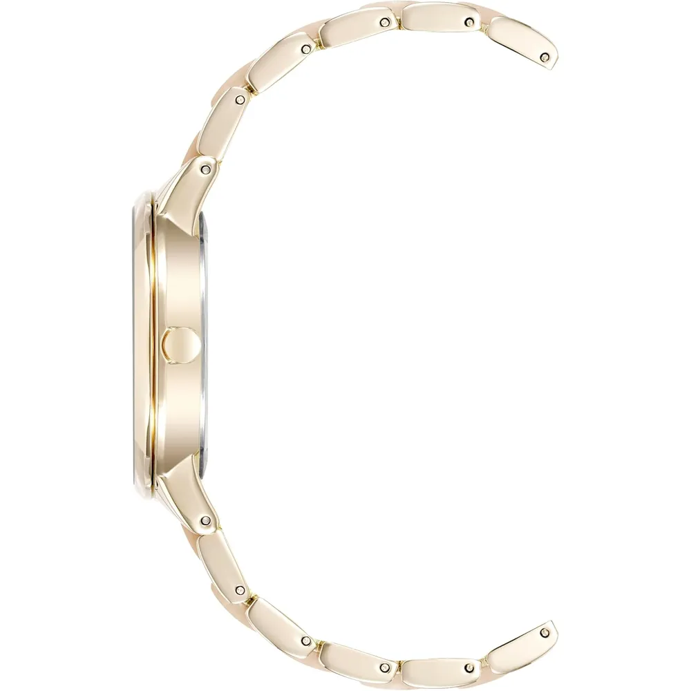 Anne Klein AK/1413LBSV reloj para mujer con pulsera de resina | 37 mm - Oro/blanco
