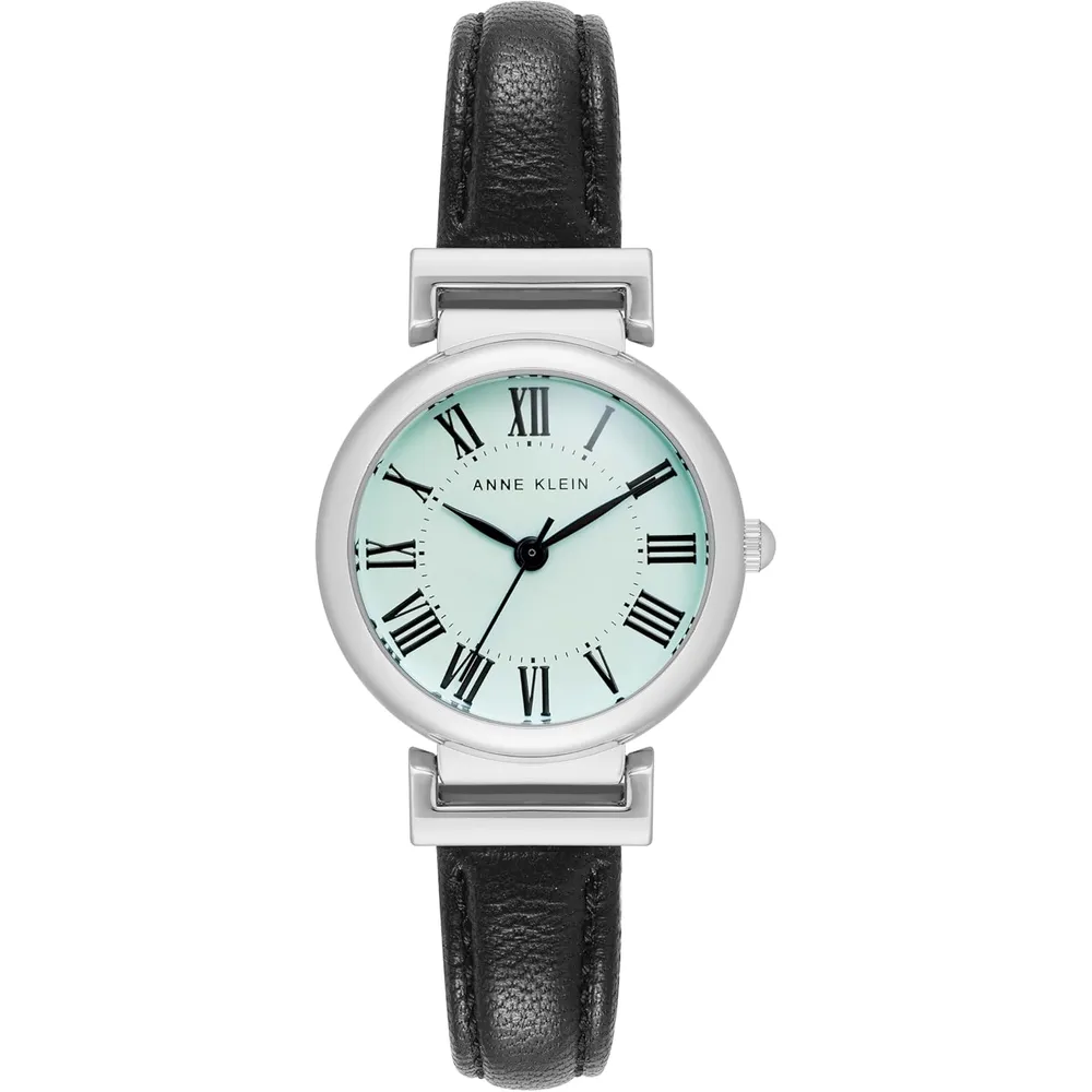 Anne Klein AK/2246CRHY reloj para mujer | 28 mm - Negro/Plata/Aguamarina