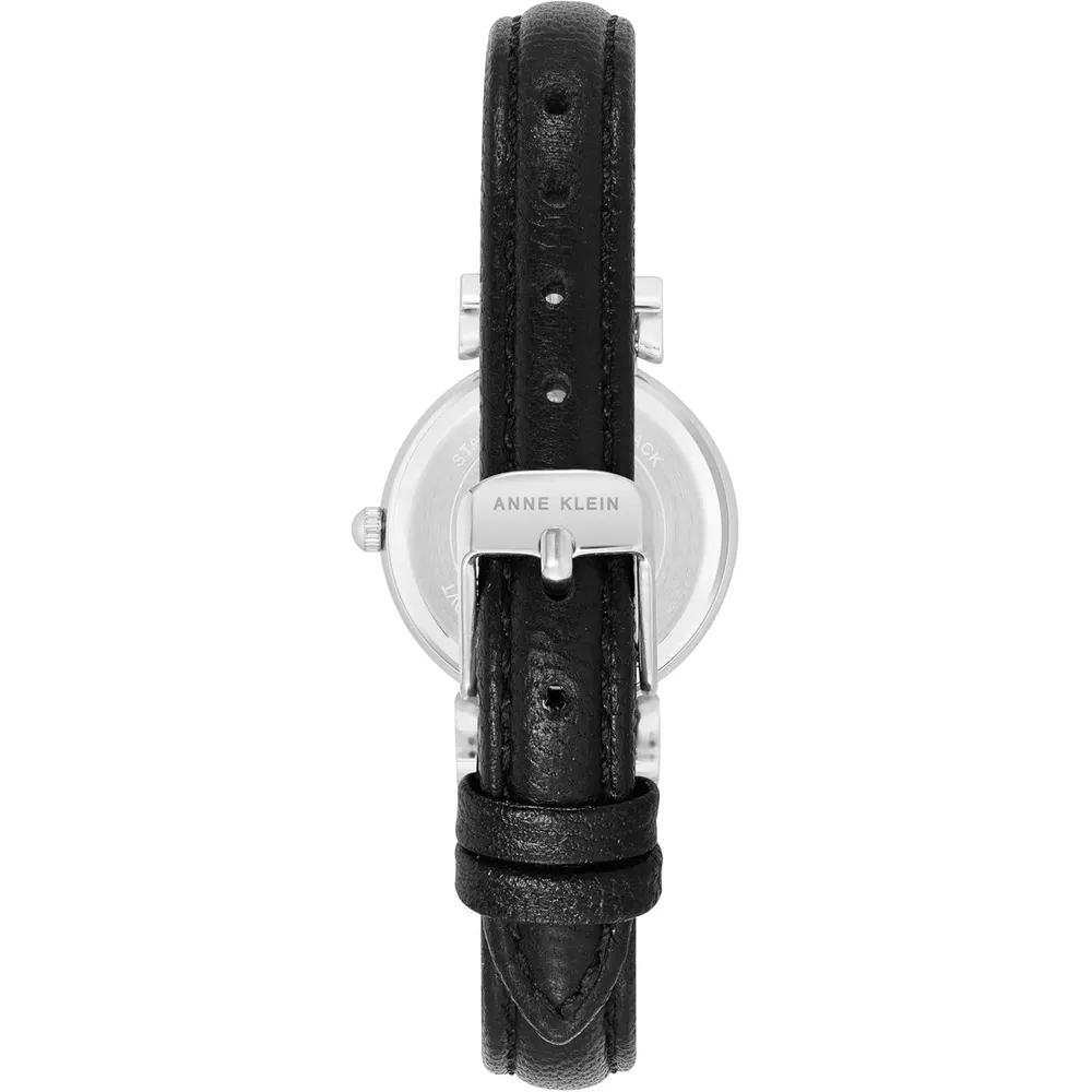 Anne Klein AK/2246CRHY reloj para mujer | 28 mm - Negro/Plata/Aguamarina
