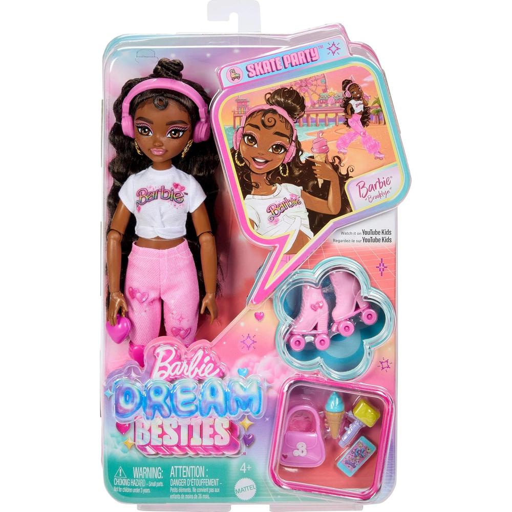 Muñeca Barbie Dream Besties patinadora con accesorios | Brooklyn