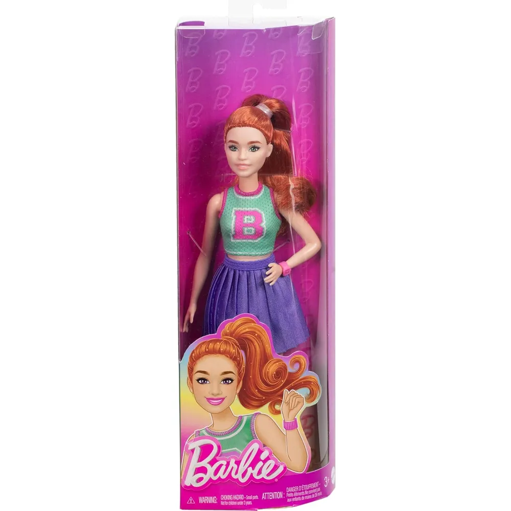 BARBIE FASHIONISTAS 232 MUÑECA CABELLO ROJO LOOK DEPORTIVO