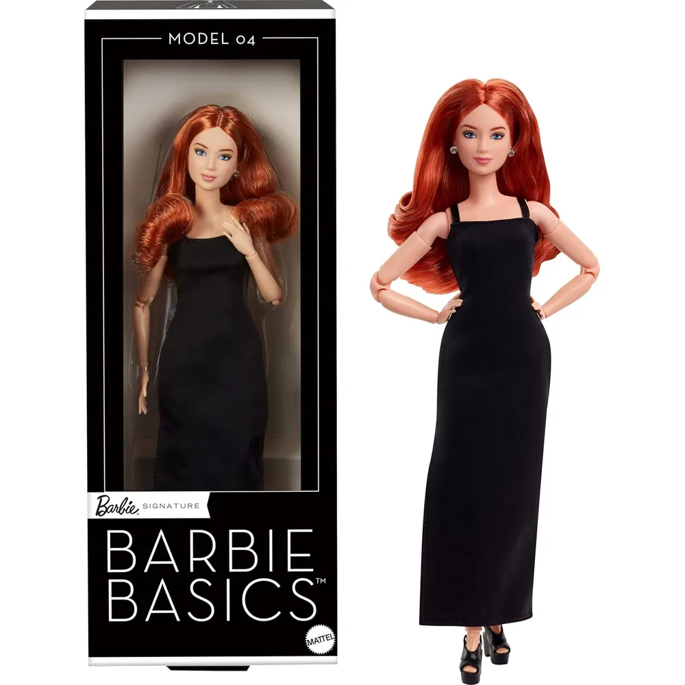 BARBIE BASICS MODELO 04 MUÑECA COLECCIÓN CABELLO ROJO RIZADO