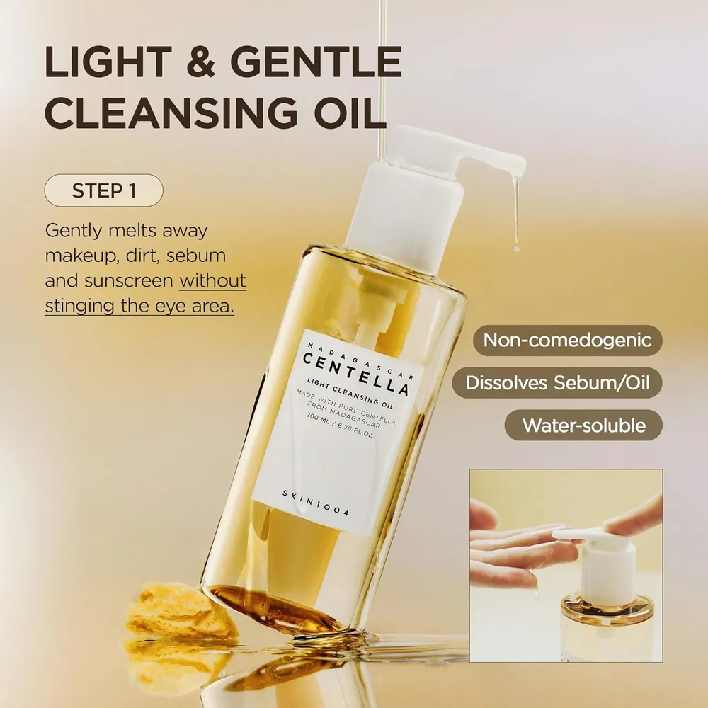 SET LIMPIEZA CENTELLA MADAGASCAR DOBLE LIMPIEZA SKIN1004 |  ACEITE 200 ML + ESPUMA 120 ML