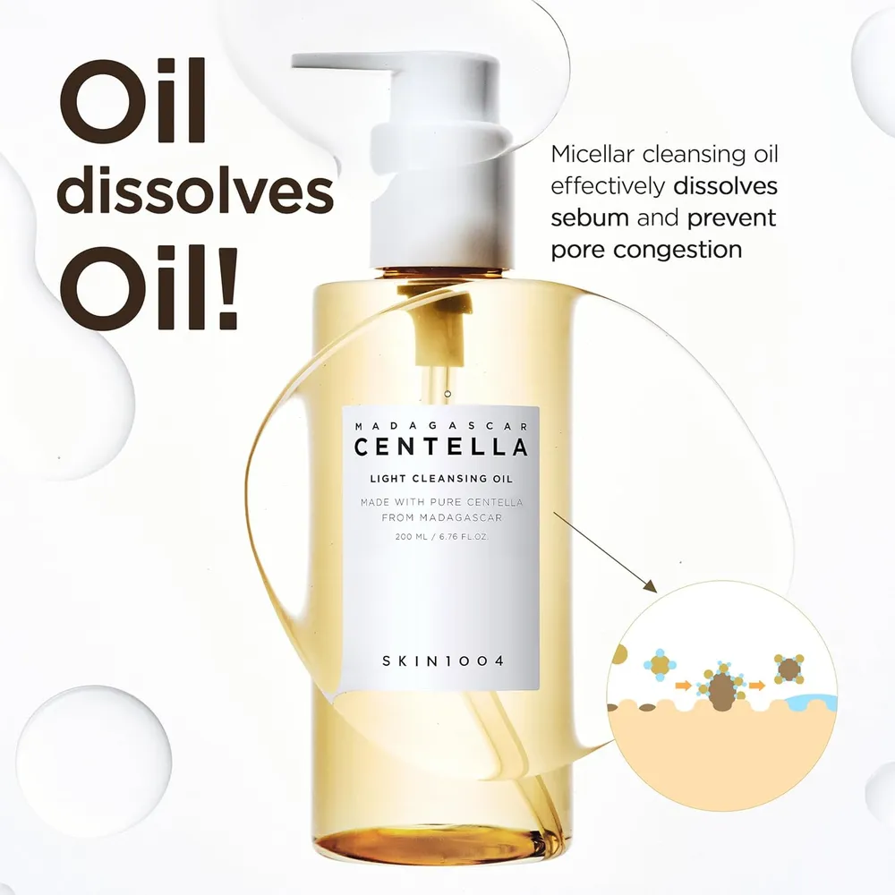 SET LIMPIEZA CENTELLA MADAGASCAR DOBLE LIMPIEZA SKIN1004 |  ACEITE 200 ML + ESPUMA 120 ML