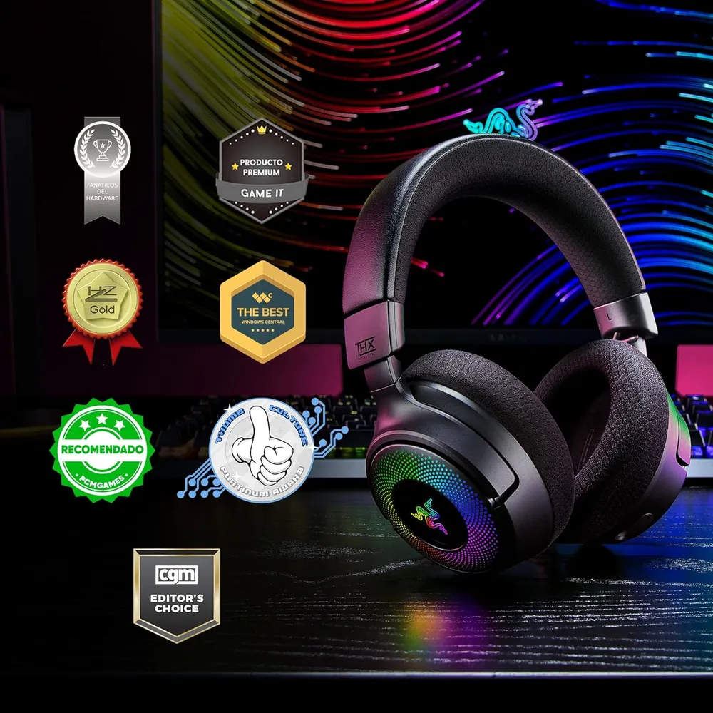 AUDÍFONOS INALÁMBRICOS KRAKEN V4 RAZER | NEGRO