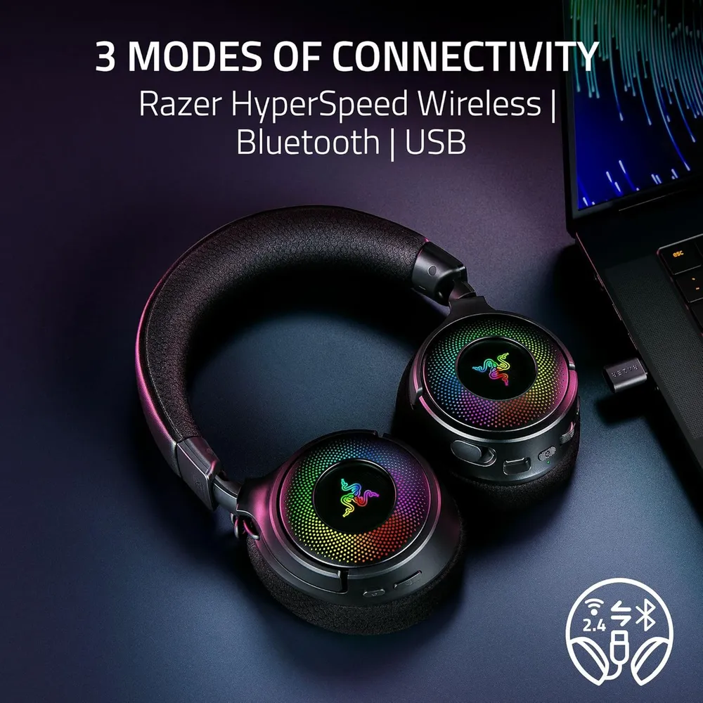 AUDÍFONOS INALÁMBRICOS KRAKEN V4 RAZER | NEGRO
