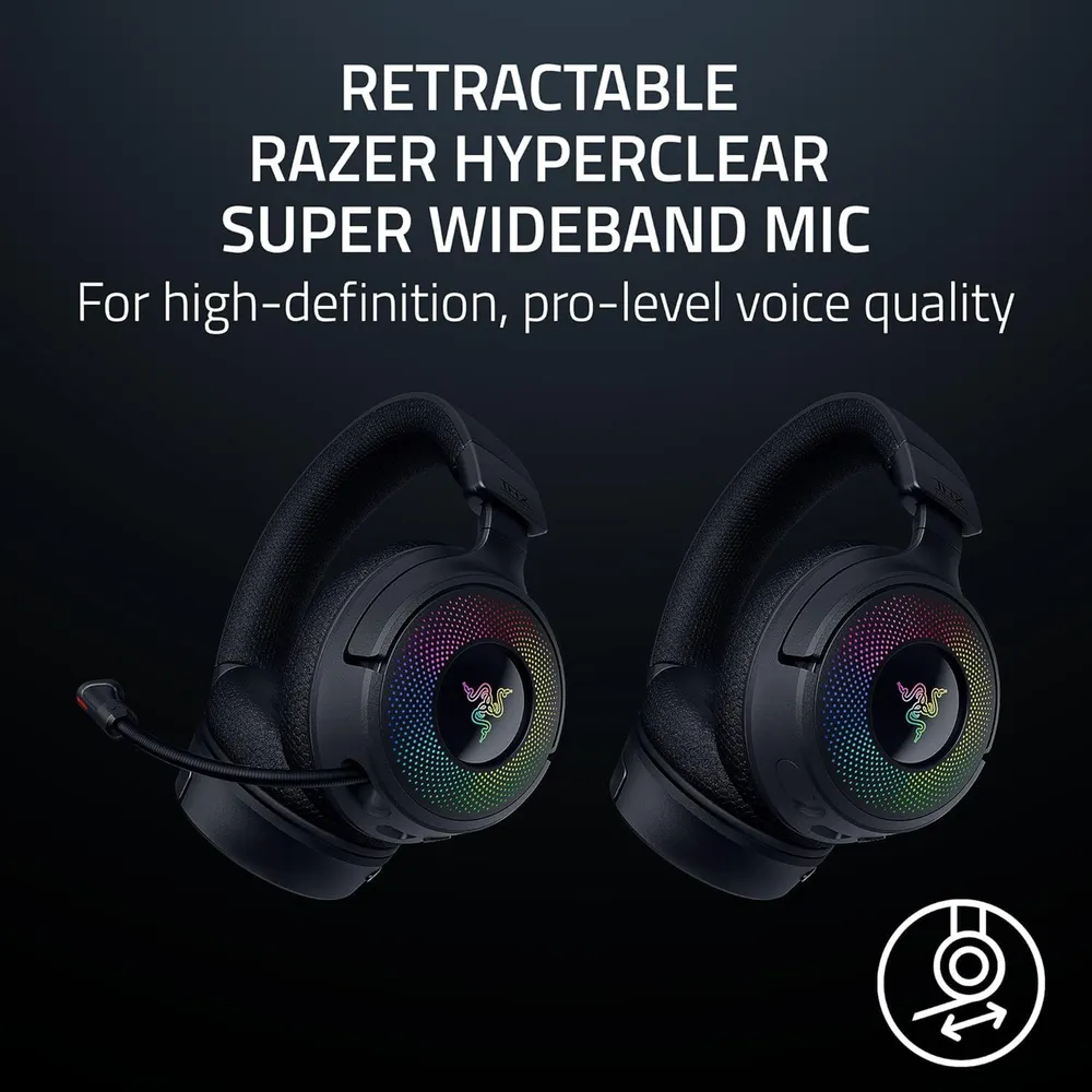AUDÍFONOS INALÁMBRICOS KRAKEN V4 RAZER | NEGRO