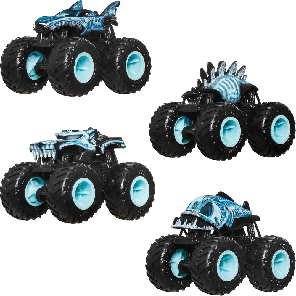 HOT WHEELS MONSTER TRUCKS X-RAY PACK 4 PZS