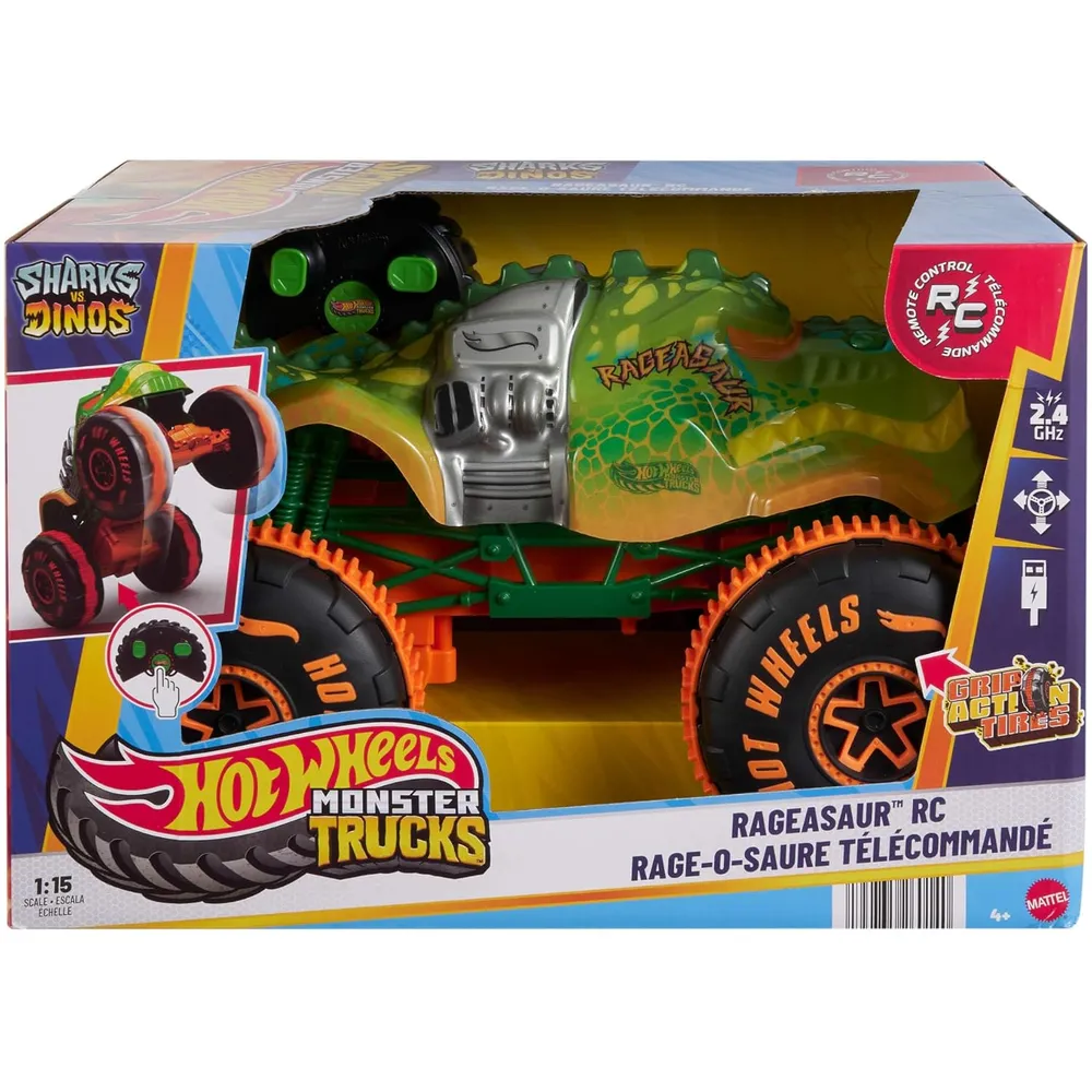 HOT WHEELS AUTO RC RAGEASAUR MONSTER TRUCKS