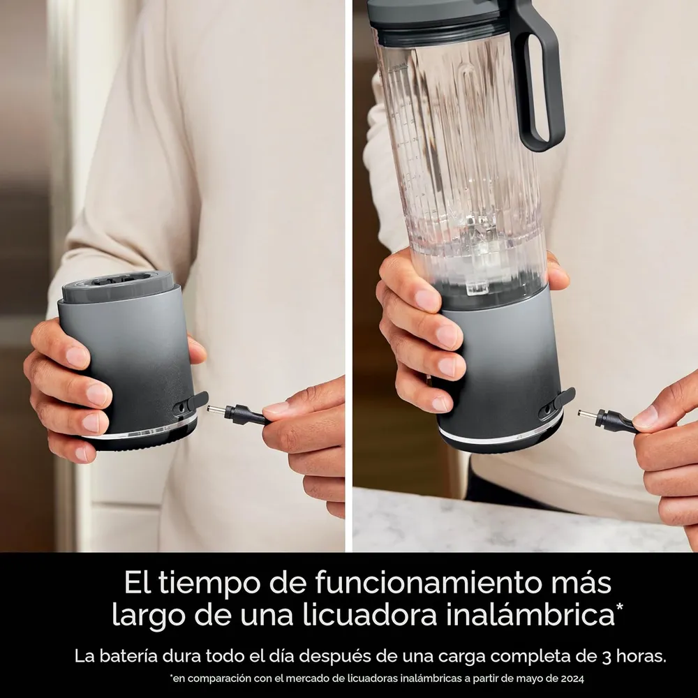 NINJA BLAST MAX BC251GY, LICUADORA PORTÁTIL 22 OZ, TWIST & GO | GRIS