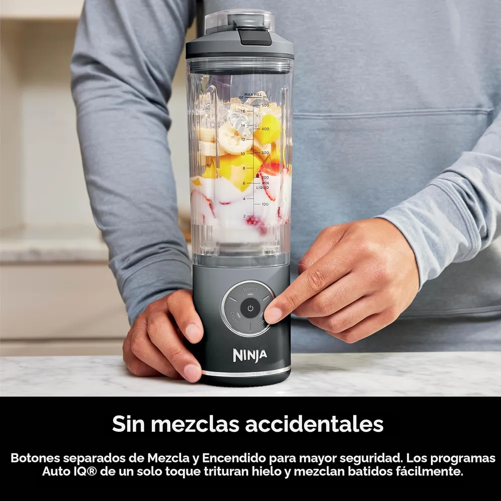 NINJA BLAST MAX BC251GY, LICUADORA PORTÁTIL 22 OZ, TWIST & GO | GRIS