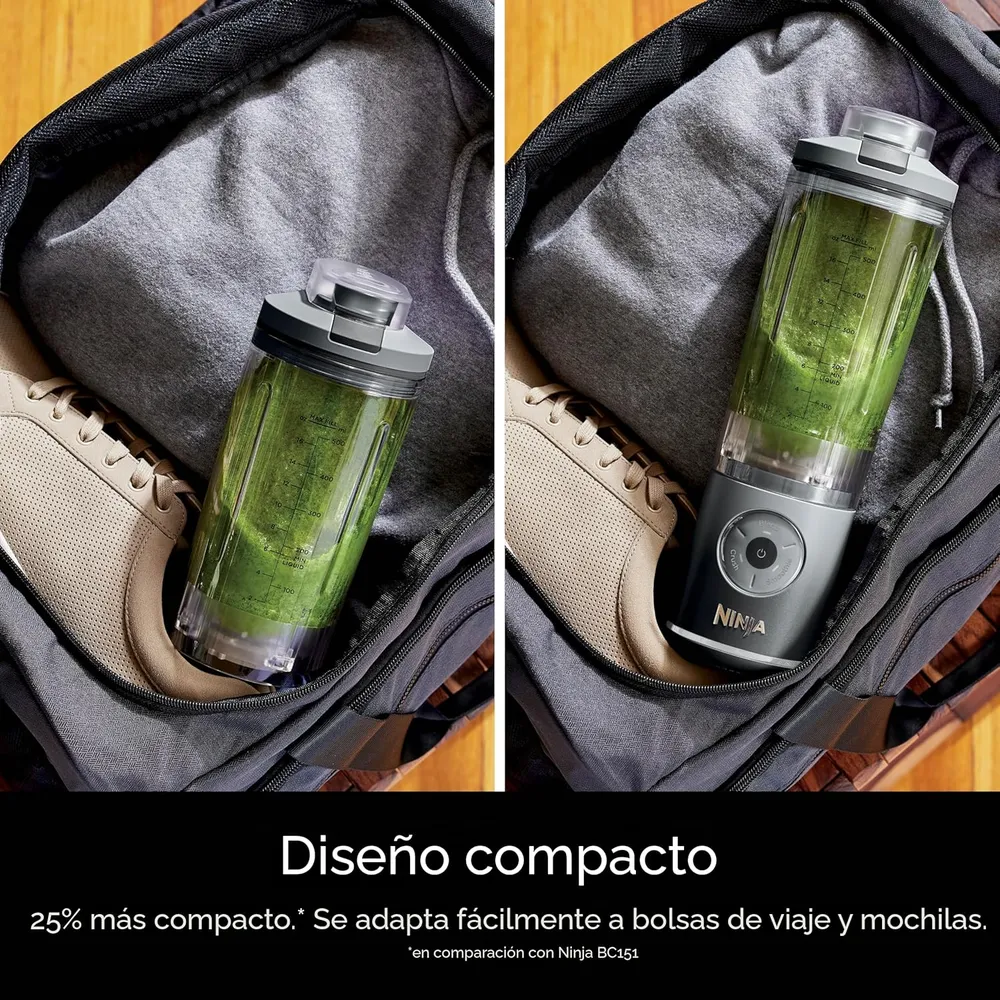 NINJA BLAST MAX BC251GY, LICUADORA PORTÁTIL 22 OZ, TWIST & GO | GRIS