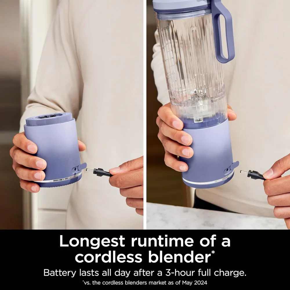 NINJA BLAST MAX BC251LD, LICUADORA PORTÁTIL 22 OZ, TWIST & GO | LAVANDA