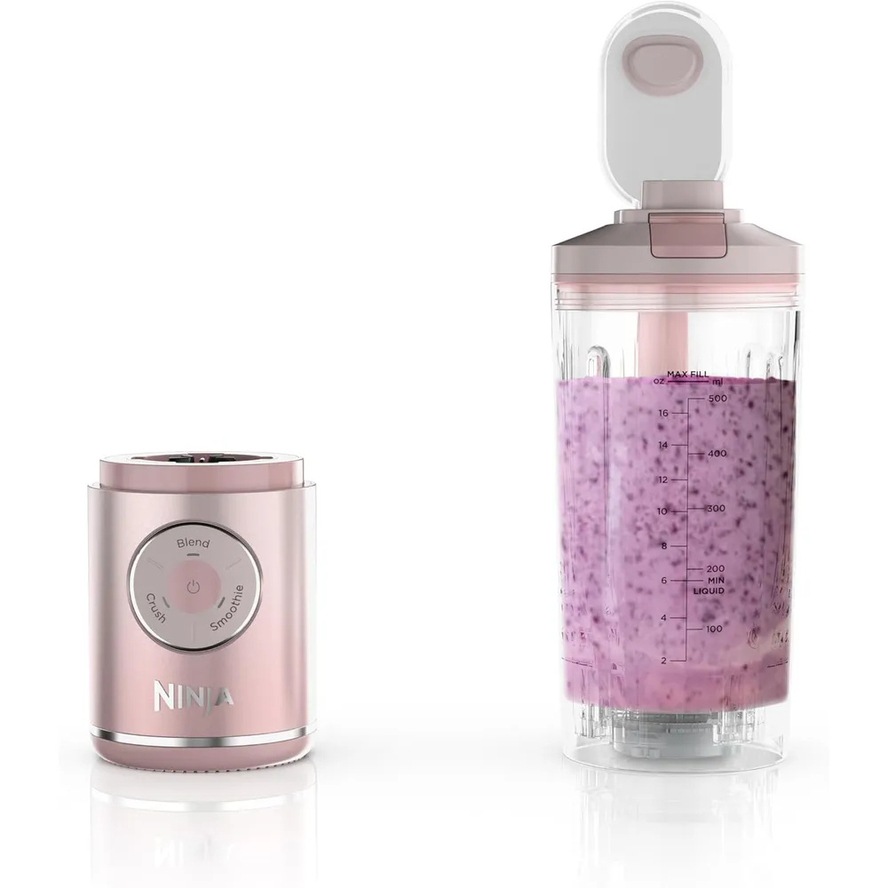 NINJA BLAST MAX BC251PK, LICUADORA PORTÁTIL 22 OZ, TWIST & GO | ROSA
