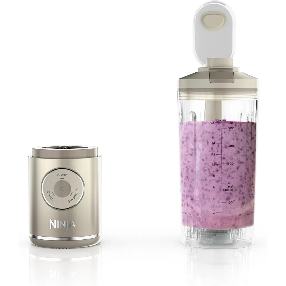 NINJA BLAST MAX BC251IV, LICUADORA PORTÁTIL 22 OZ, TWIST & GO | CREMA