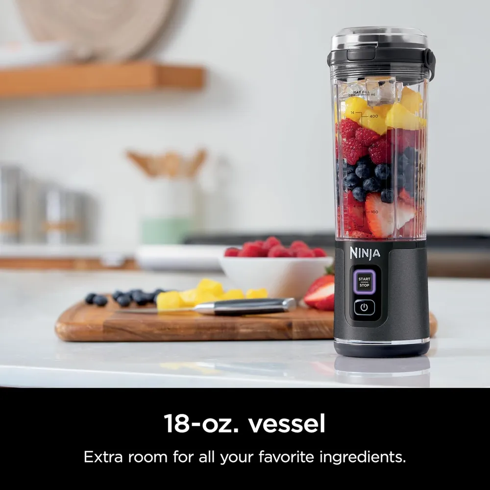 NINJA BLAST BC151MB, LICUADORA PORTÁTIL 500 ML, INALÁMBRICA | NEGRO METALIZADO