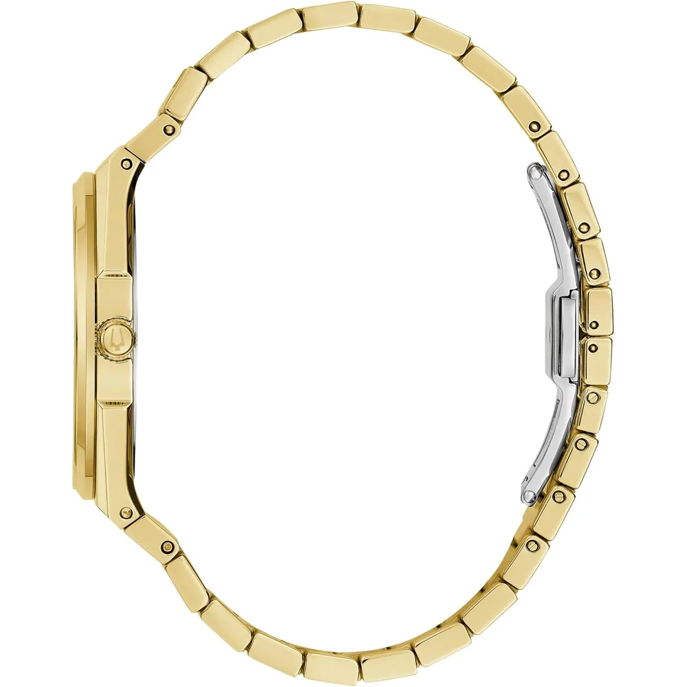 Bulova reloj clásico vestir hombre cuarzo 3 agujas acero | Oro