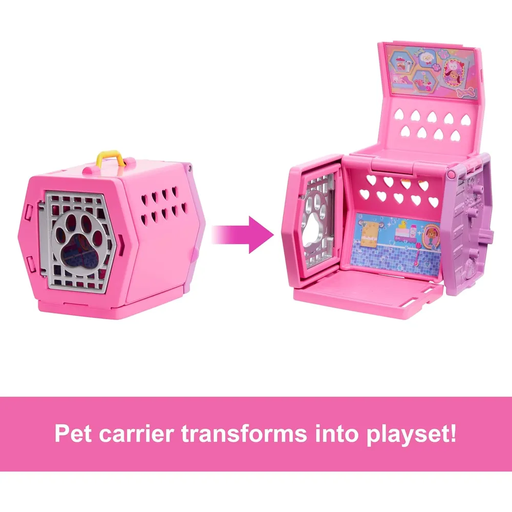 BARBIE CHELSEA PUPPY CARRIER MUÑECA RUBIA CON ACCESORIOS