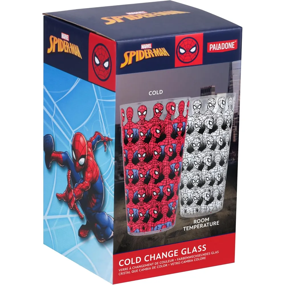Paladone Marvel Spider-Man, vaso cambia color frío 14.9 oz / 440 ml oz oficial
