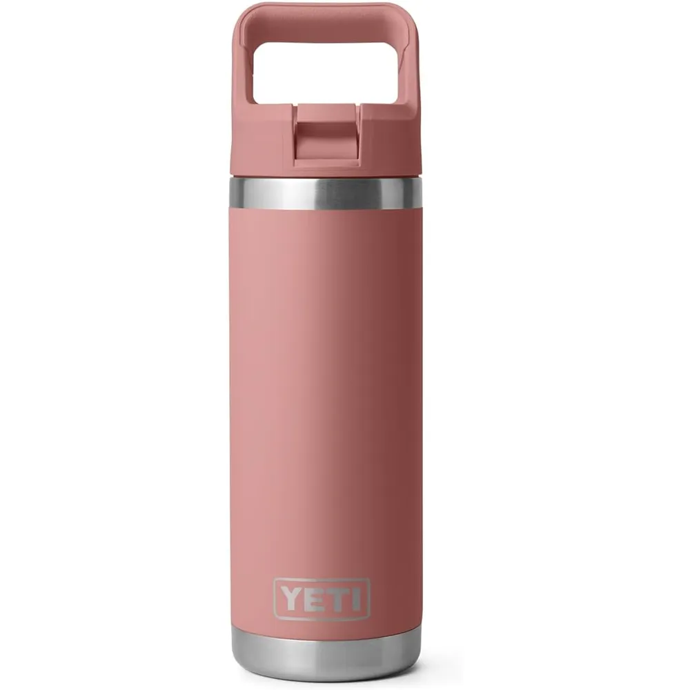 YETI Botella Rambler con Tapa de Cañita de 18 oz | Palo Rosa