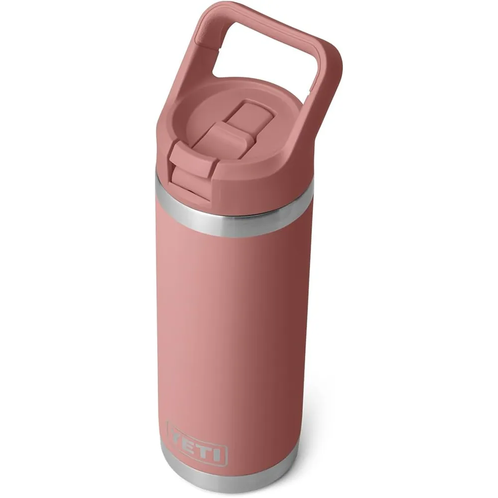 YETI Botella Rambler con Tapa de Cañita de 18 oz | Palo Rosa