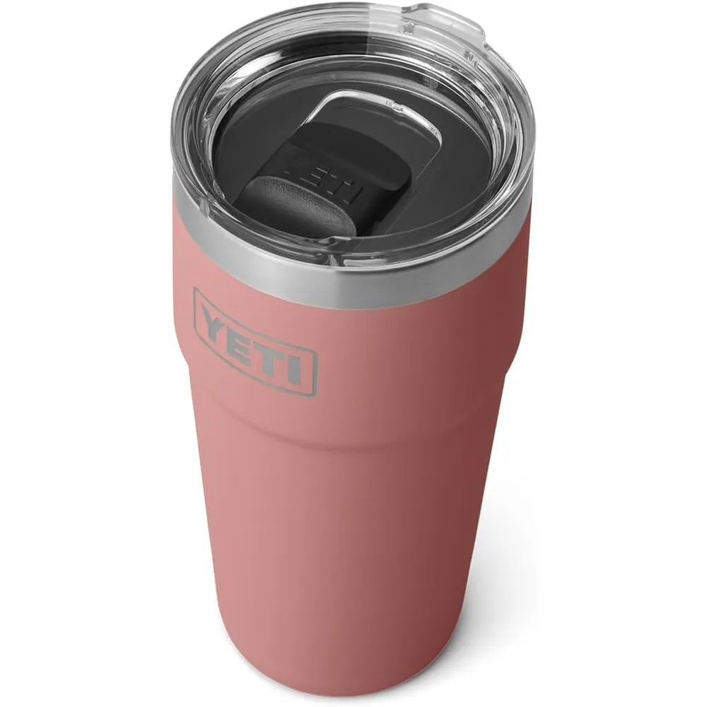 YETI Rambler Vaso de 20 oz de acero inoxidable y tapa MagSlider color palo rosa