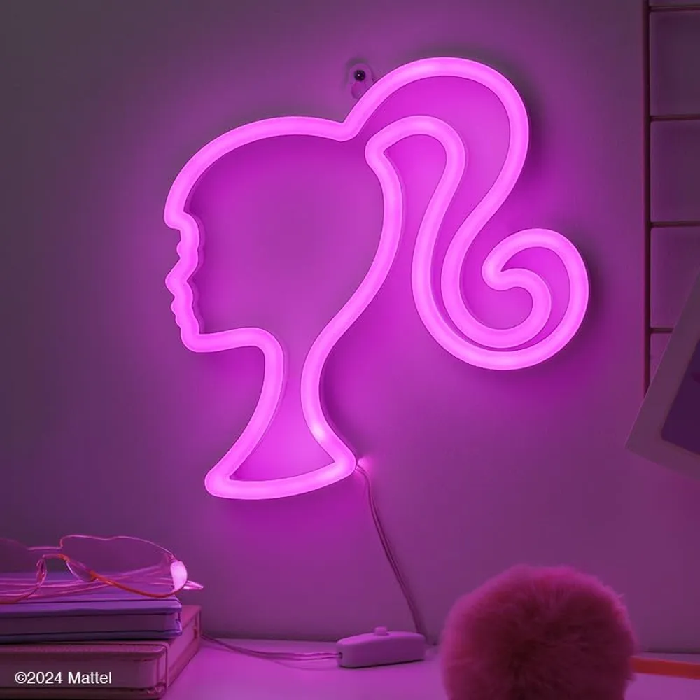 Paladone Barbie, lámpara LED neón muñeca rosa oficial