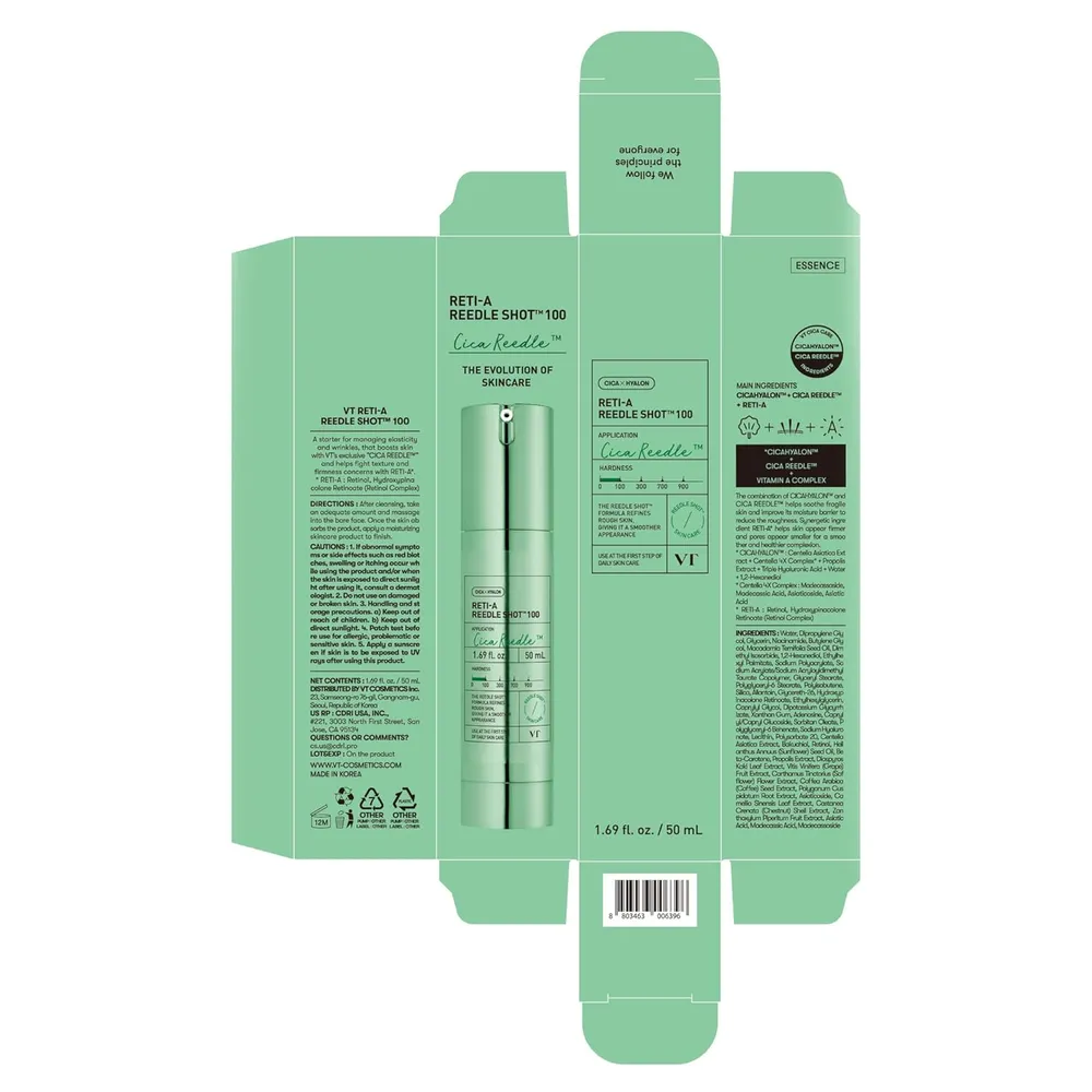 VT Cosmetics Reti-A Reedle Shot 100 Suero de Microagujas 50ml