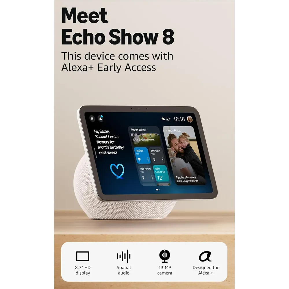 PARLANTE INTELIGENTE AMAZON ECHO SHOW 8 | BLANCO