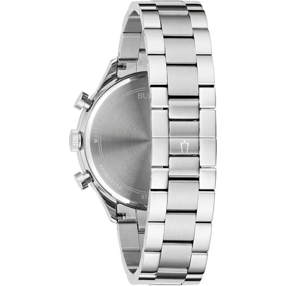 Bulova reloj clásico hombre cronógrafo cuarzo 6 agujas | Plateado