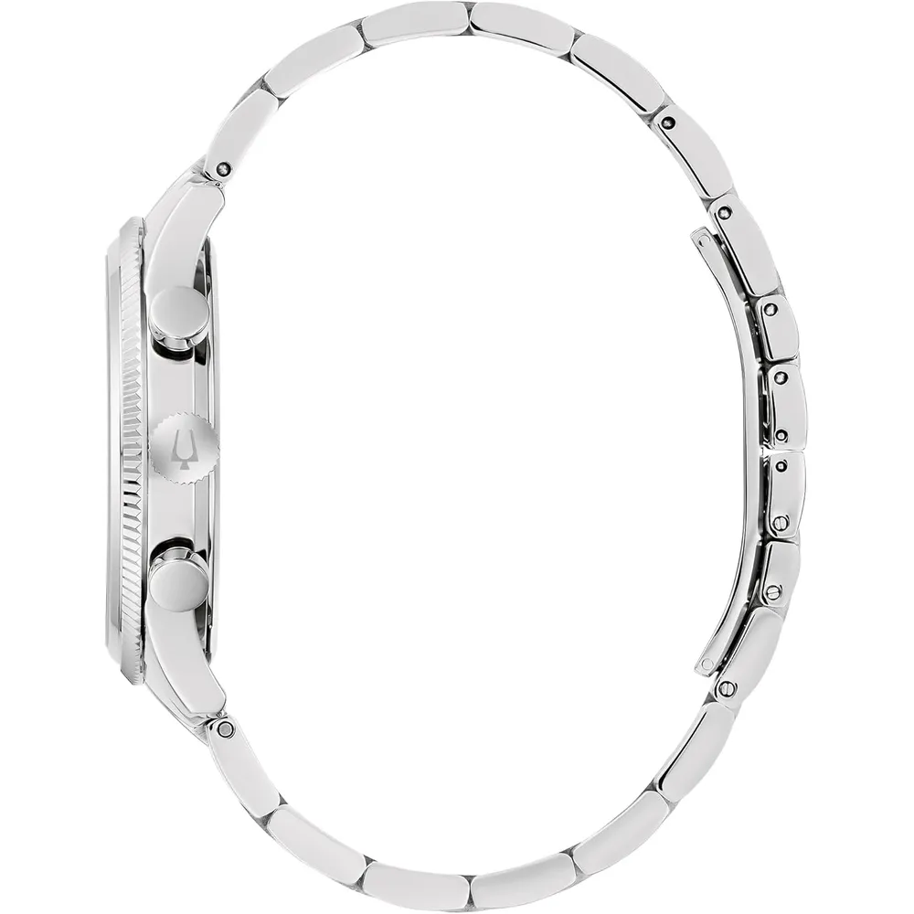 Bulova reloj clásico hombre cronógrafo cuarzo 6 agujas | Plateado