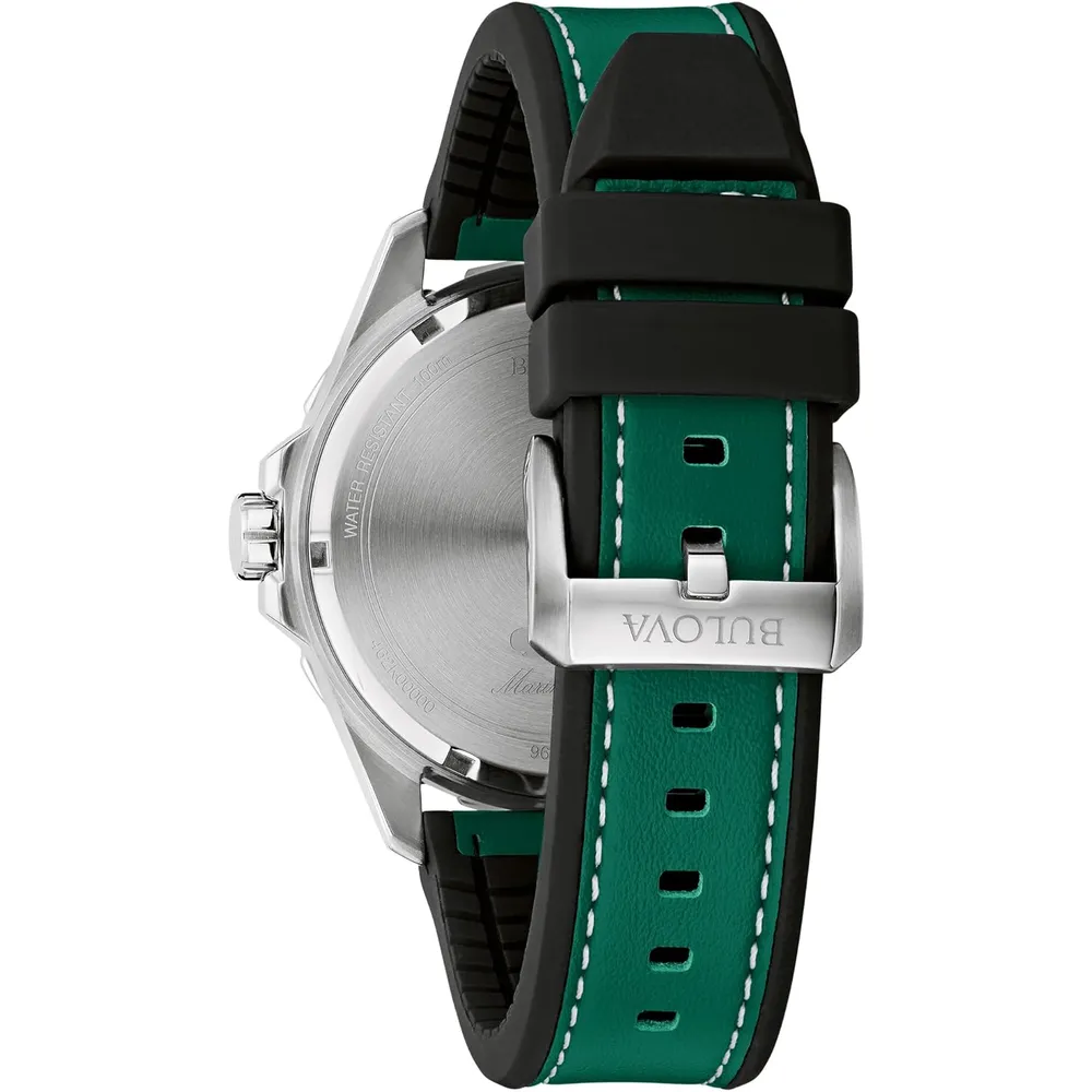b0dclkrnc4_1_webp.webp Bulova reloj Marine Star hombre cuarzo 3 agujas, correa | Verde