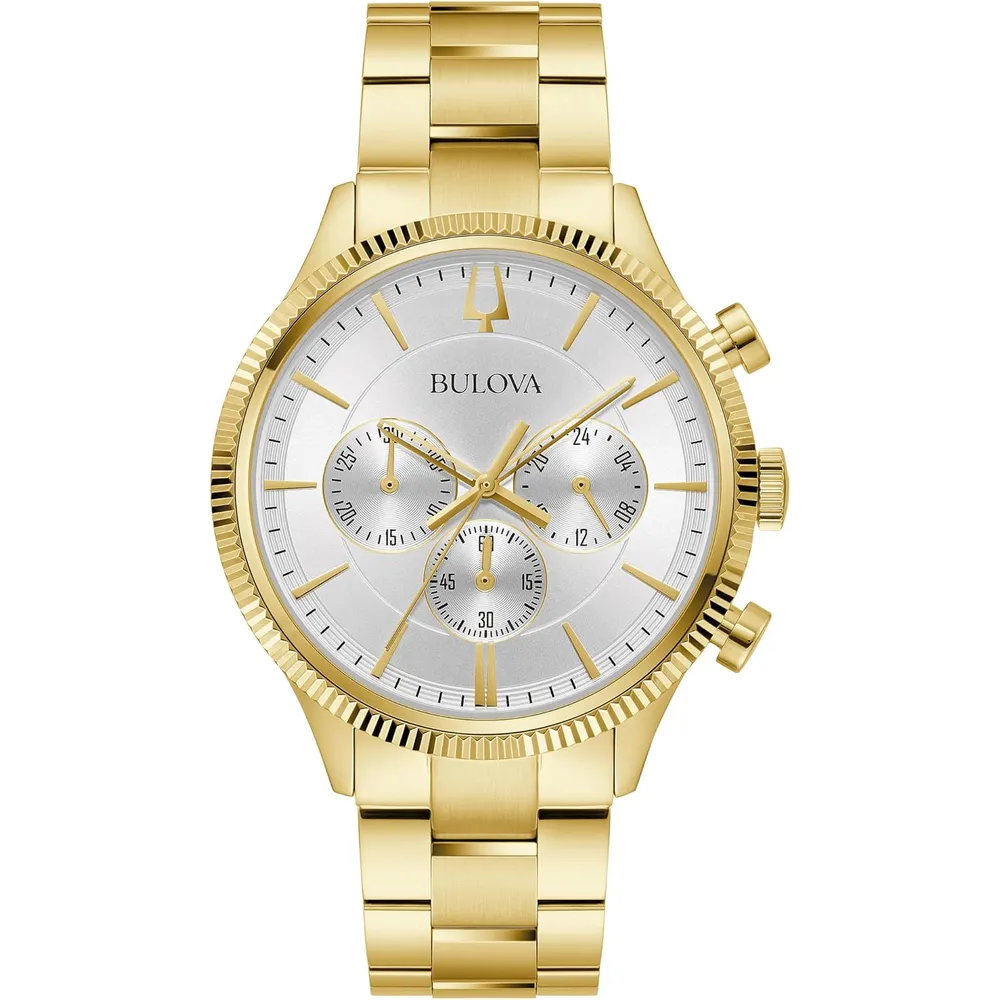 Bulova reloj clásico hombre cronógrafo cuarzo 6 agujas | Oro