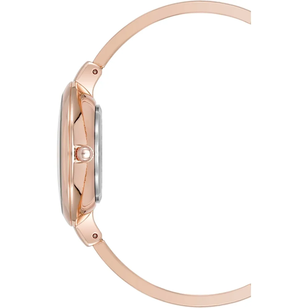 Anne Klein AK/1470GNST reloj femenino con set de pulseras | 32 mm - Oro rosa/rosa