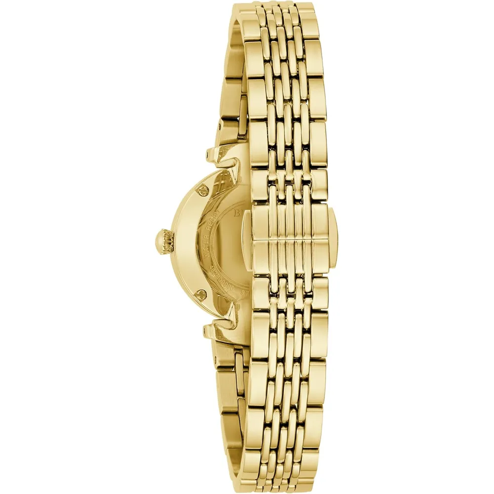 Bulova reloj clásico mini mujer cuarzo 2 agujas diamantes | Oro