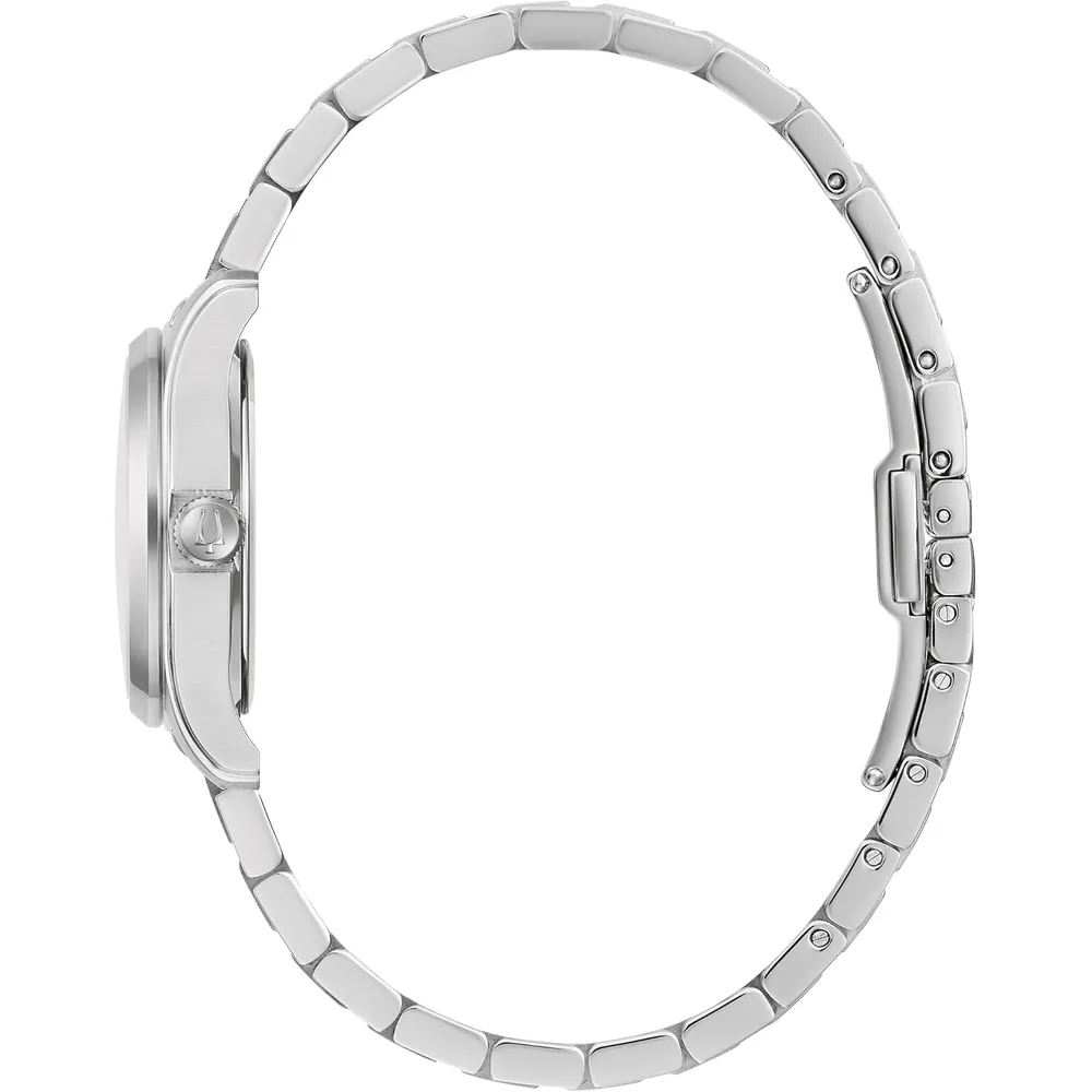 Bulova reloj clásico mini Wilton mujer cuarzo 3 agujas fecha | Plata