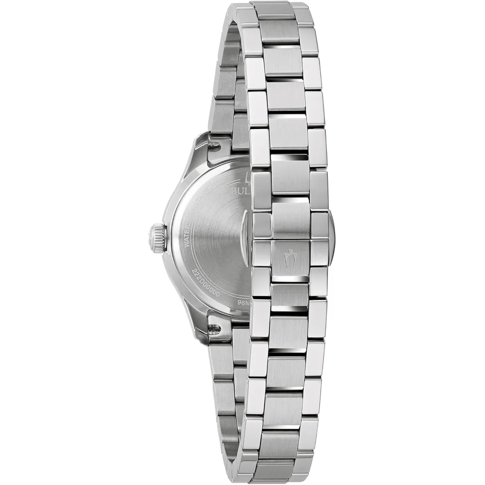 Bulova reloj clásico mini Wilton mujer cuarzo 3 agujas fecha | Plata