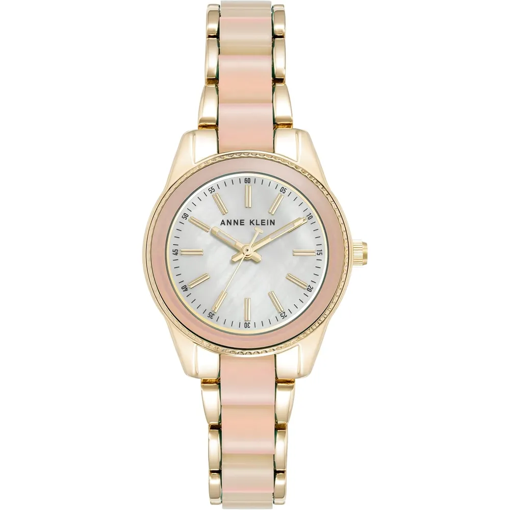 Anne klein AK/3212LPRG reloj de pulsera de resina | 30 mm - Oro/blanco