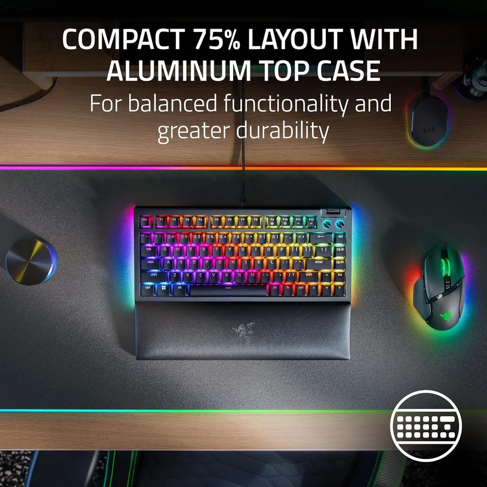 TECLADO ALÁMBRICO BLACKWIDOW V4 75% RAZER