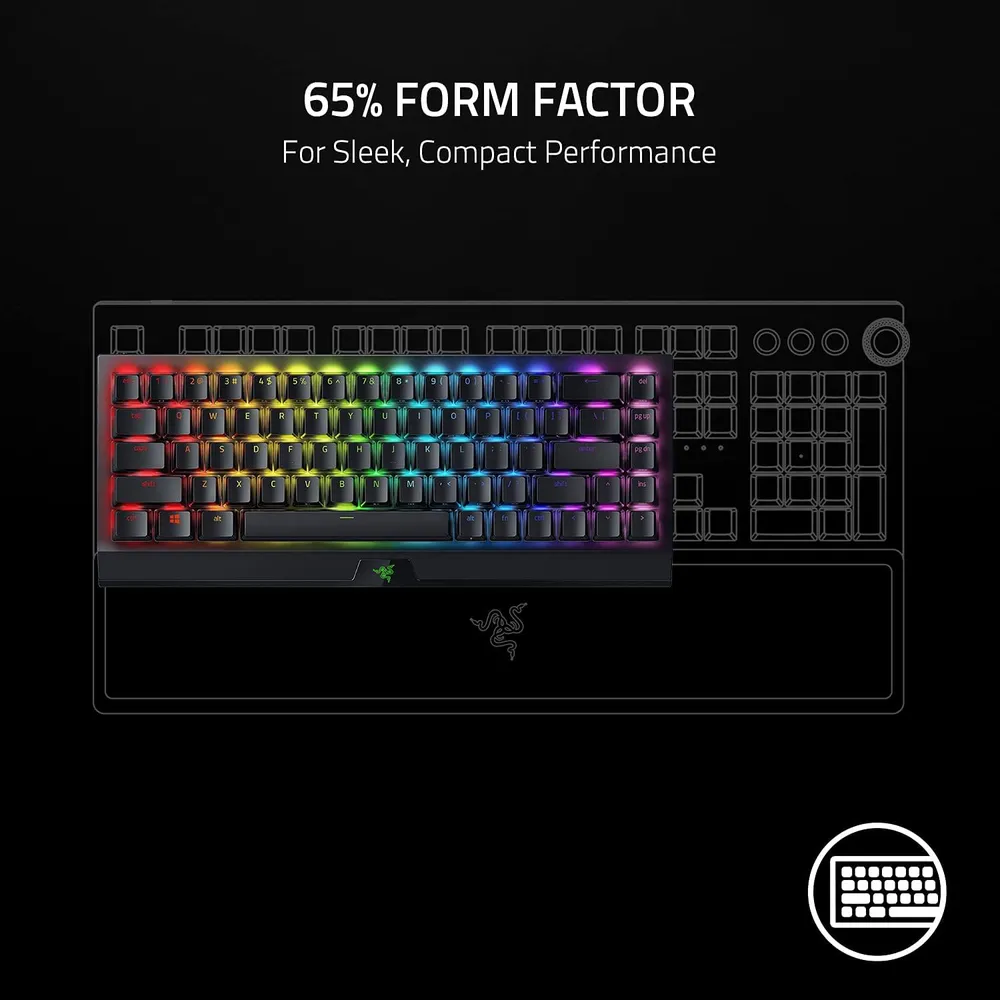 TECLADO INALÁMBRICO BLACKWIDOW V4 MINI HYPERSPEED RAZER | NEGRO