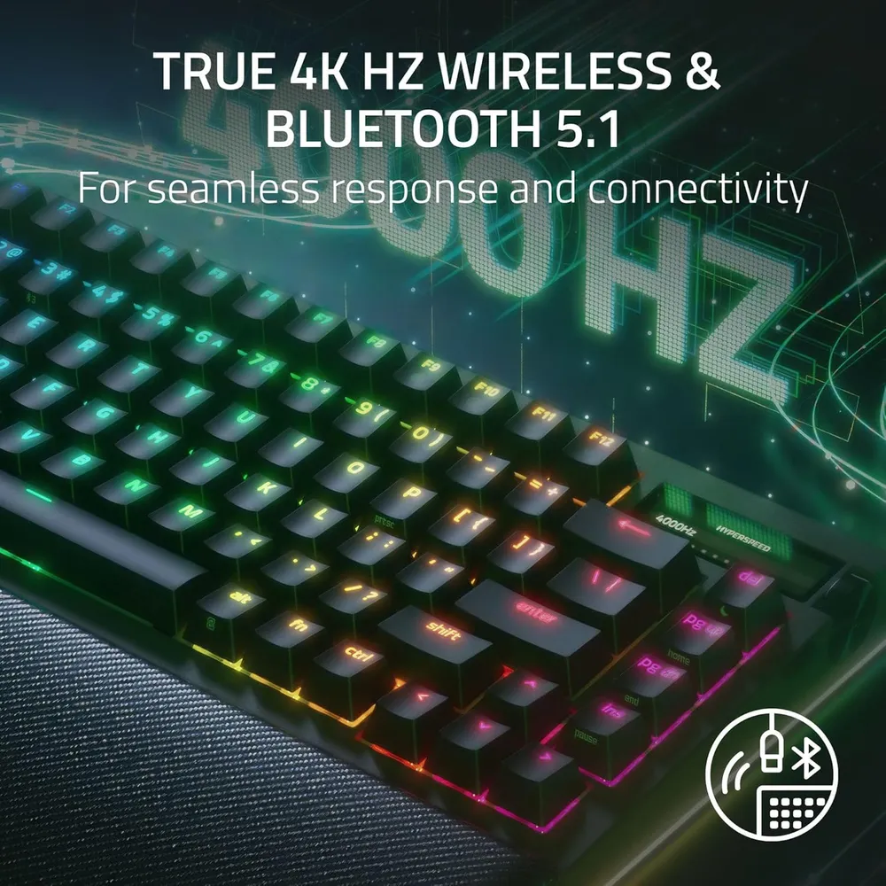 TECLADO INALÁMBRICO BLACKWIDOW V4 PRO 75% RAZER | NEGRO