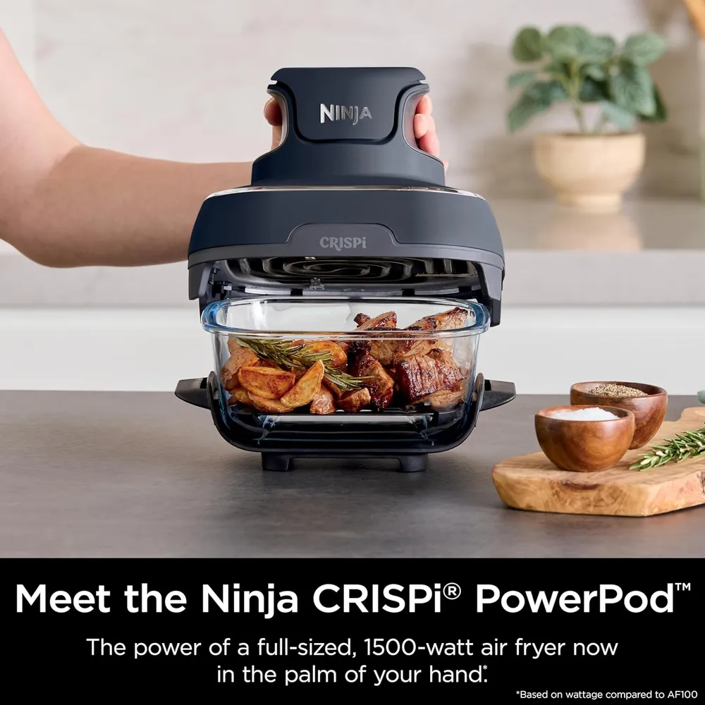 NINJA CRISPI FN101GY, COCINA PORTÁTIL 4 EN 1, CON FREIDORA DE AIRE | GRIS