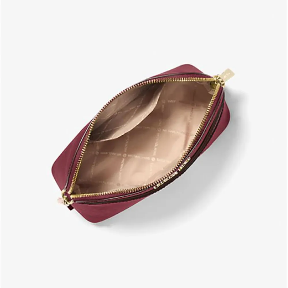 MICHAEL KORS Jet Set Bolso bandolera mediano de cuero | Vino