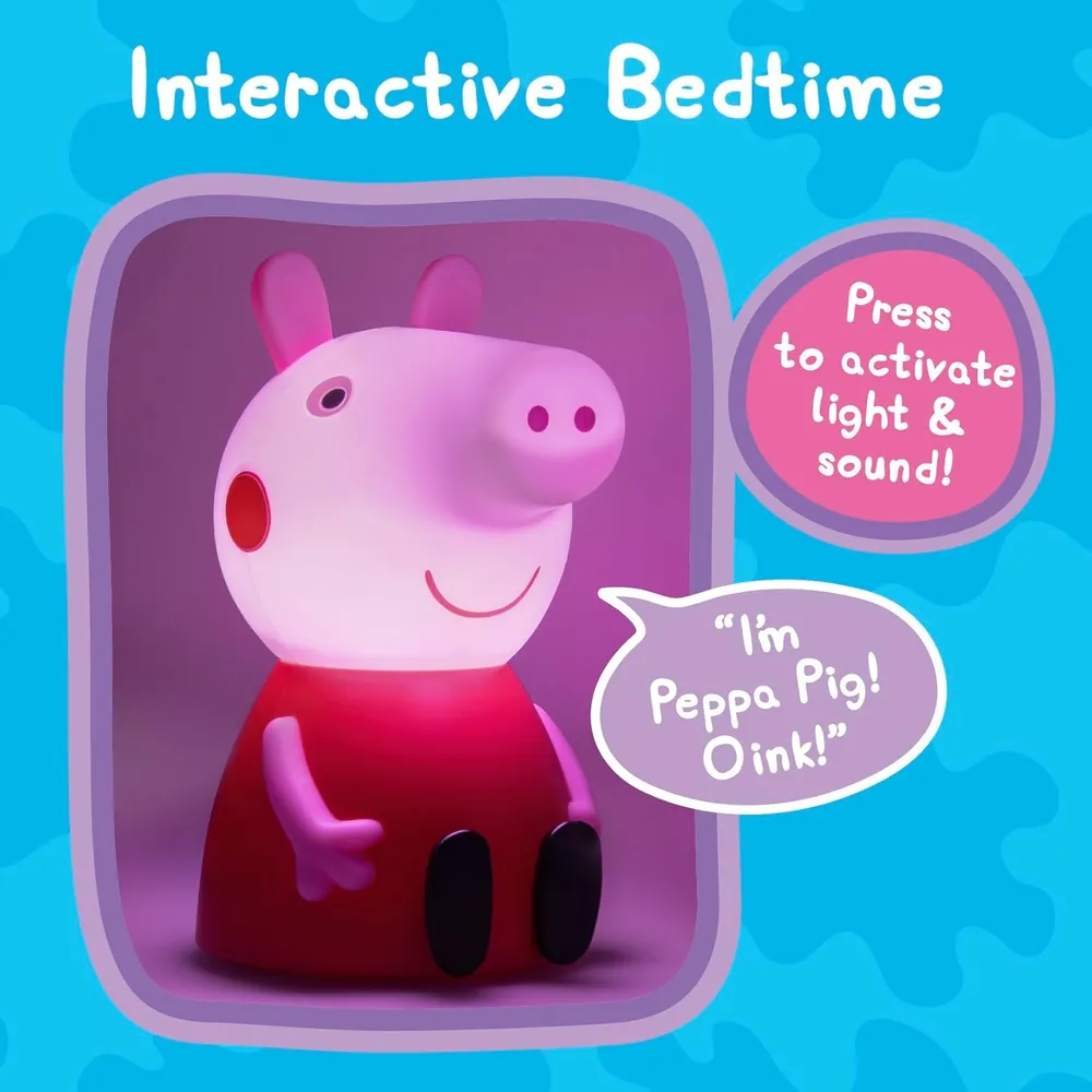 Paladone Peppa Pig, lámpara figura con sonido oficial