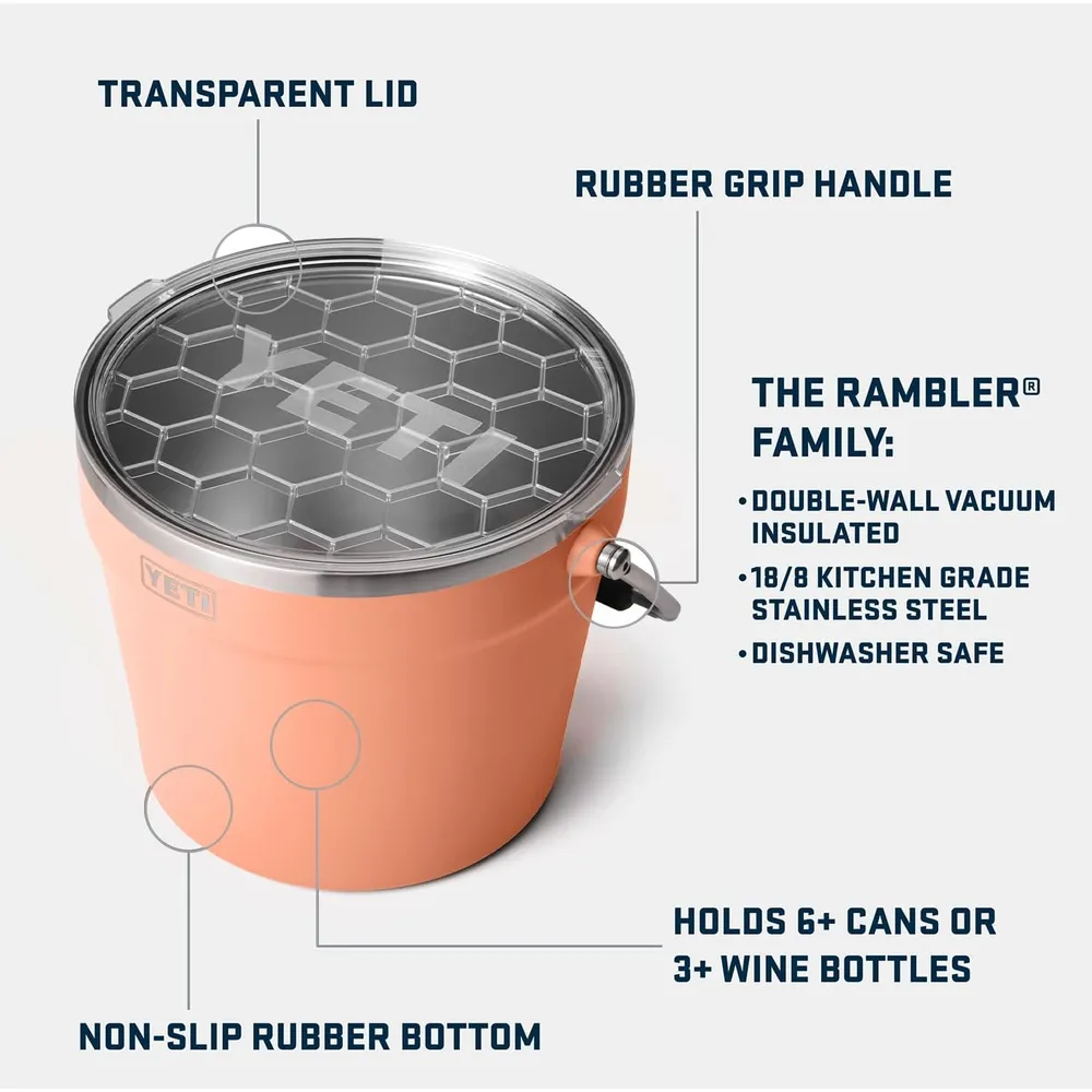 YETI Cooler Cubeta Para Bebidas | Melocotón