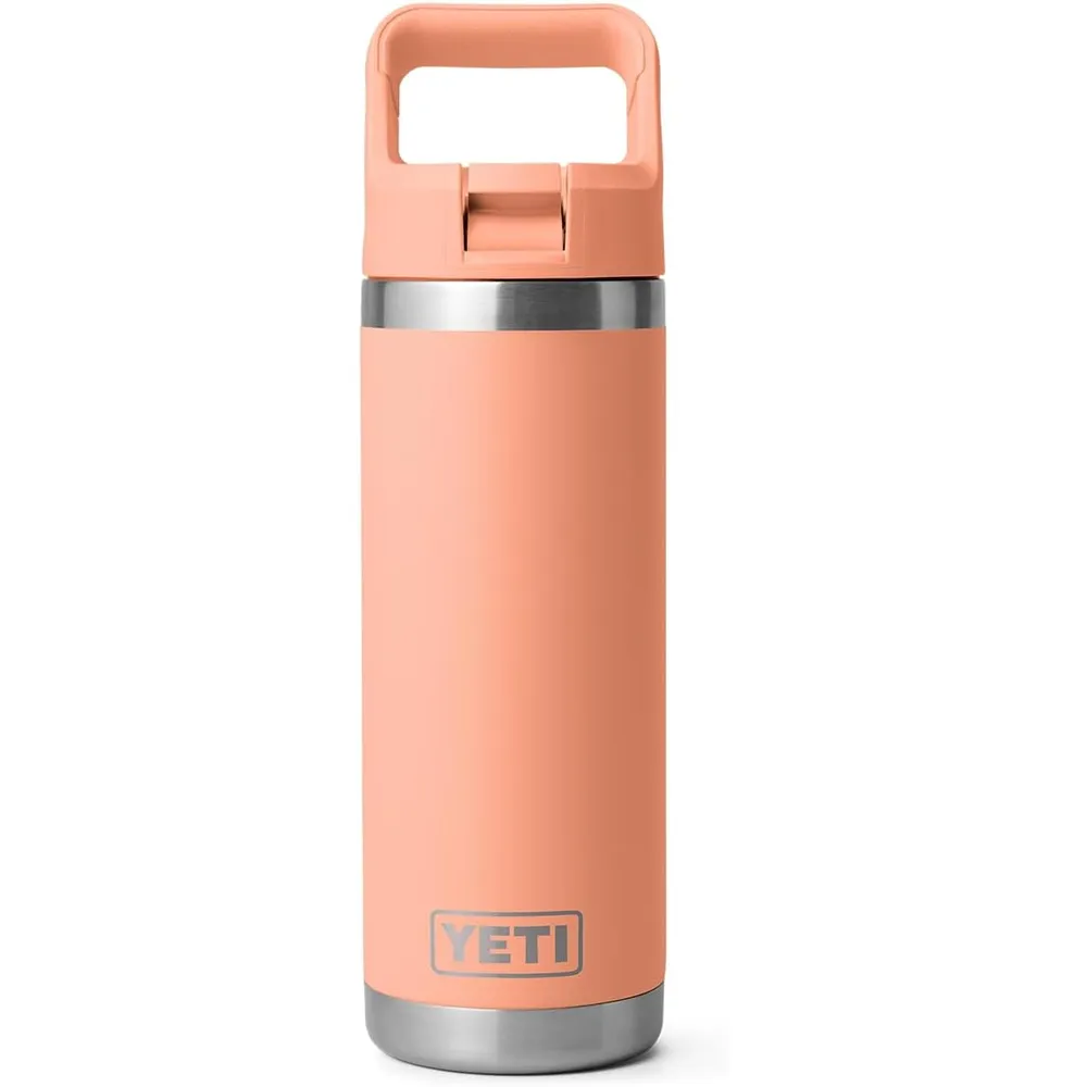 YETI Botella Rambler con Tapa de Cañita de 18 oz | Melocotón